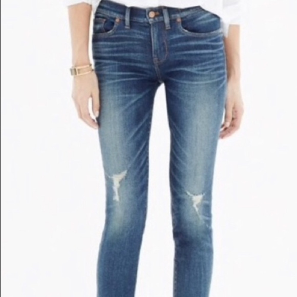 madewell distressed skinny jeans